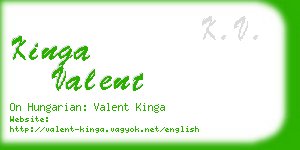 kinga valent business card